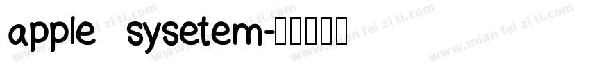 apple sysetem字体转换